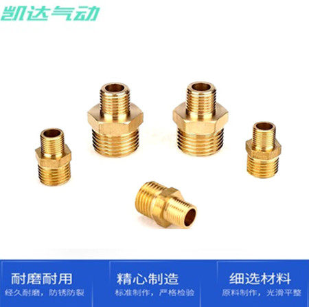 Double execcable heterodiameter joint double male screw joint copper outer wire thickened full copper double male screw variable diameter 1*2 * 3 * 4 * 6 points