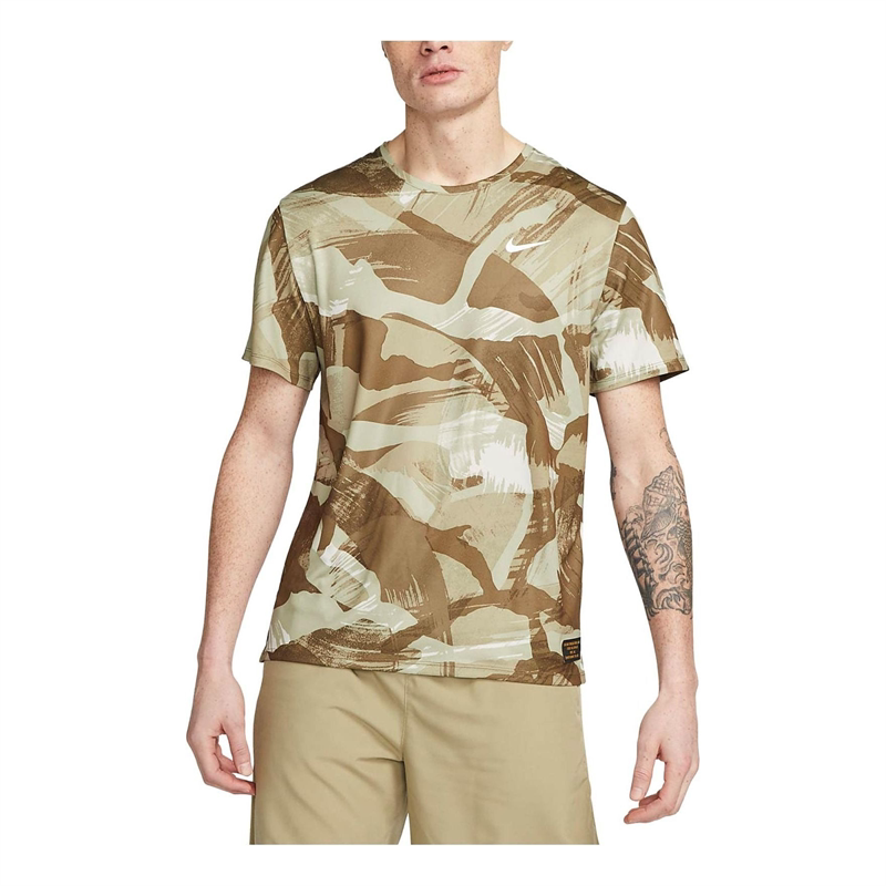 Authentic Nike Men's Camouflage Training Fitness Breathable Running Quick-Drying Short-Sleeved Sports T-Shirt Fd4053-242