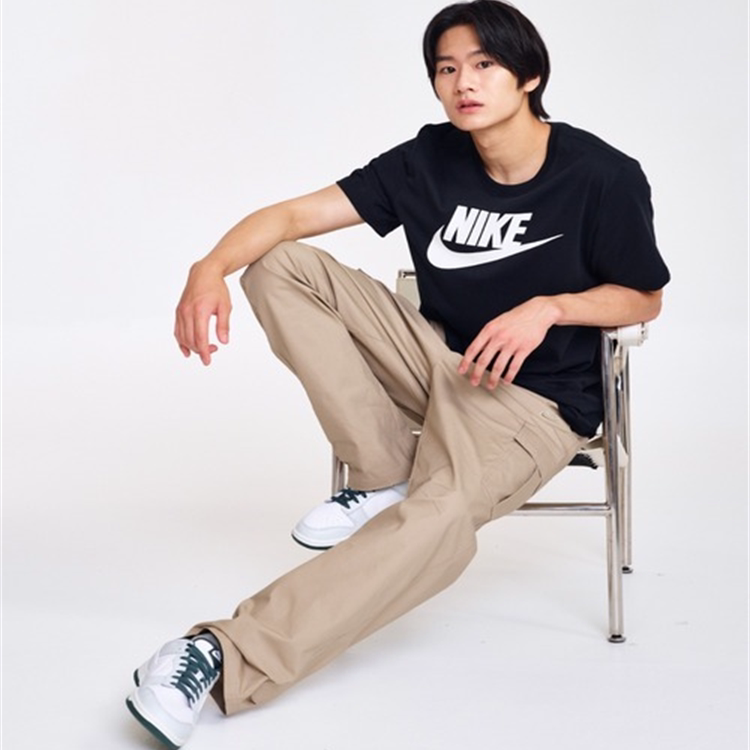 Authentic Nike Men's Spring and Autumn Workwear Large Pocket Loose Straight Casual Sports Trousers Fz5766-247
