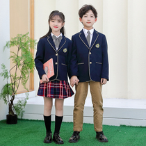 Kindergarten Garden clothes Spring and autumn clothing Three sets of Yinglunfeng Childrens primary and middle school studentsclass clothes school Wind preschool teachers uniforms