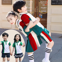 Kindergarten Garden clothes Summer elementary school uniforms 1st grade children short sleeve class suit English Lent wind summer clothing sport