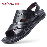 Dép nam Aokang 2019 mới mùa hè da nam mang giày đi biển thông thường - Sandal dép rọ gucci