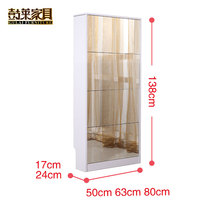 New 2020 explosive shoe cabinet selection package installation household door light luxury entrance cabinet small and narrowest glass dump