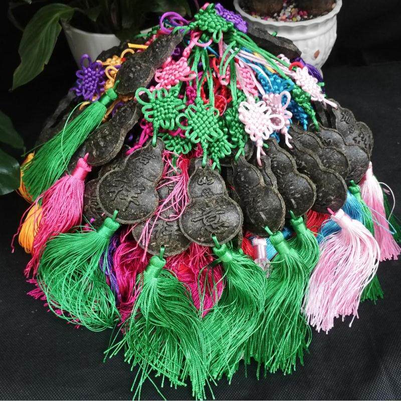 Yunnan Pu'er tea Colorful small gourd China knot hanging decoration Auspicious Ruyi car pendant decoration home decoration