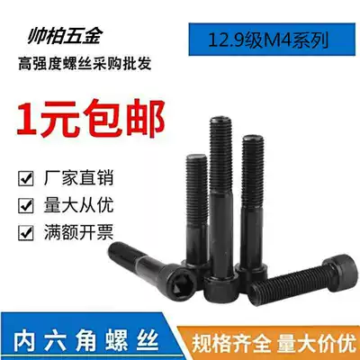 12 Grade 9 Hexagon socket screws M4X100X105X110X120X130X140X150X160X170 high strength