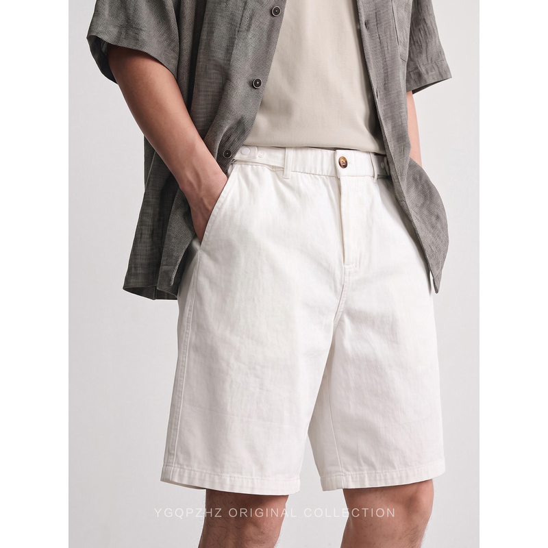 High-Quality Minimalist Combed Cotton Washed Light Business Casual Shorts Men's Dress Pants 2026 New Style Five-Point Pants High-Quality Minimalist Combed Cotton Washed Light Business Casual Shorts Men's Dress Pants 2026 New Style Five-Point Pants