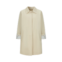 Jiuzi Annako simple fashion quiet luxury age-reducing loose one-hand long windbreaker jacket womens 2024 autumn new style