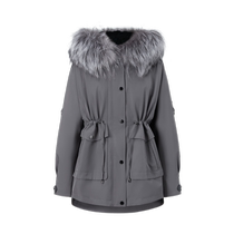 The same model in the shopping mall JZ Jiuzi trend style overcomes rabbit fur lining fur women 2024 winter new style JWDD02124
