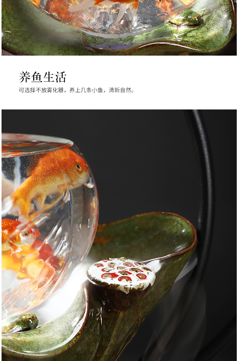 M some ceramic porcelain glass fish tank water home sitting room office desktop home furnishing articles opening gifts gifts