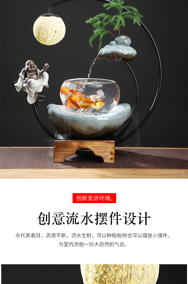 M some ceramic porcelain glass fish tank water home sitting room office desktop home furnishing articles opening gifts gifts