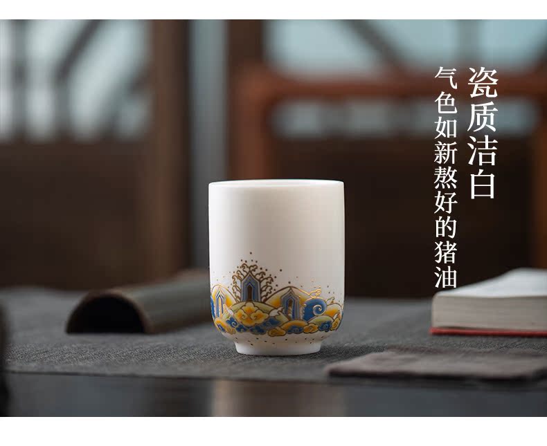 MaiTao jingdezhen ceramic sample tea cup kung fu tea cups white porcelain enamel master cup of black tea