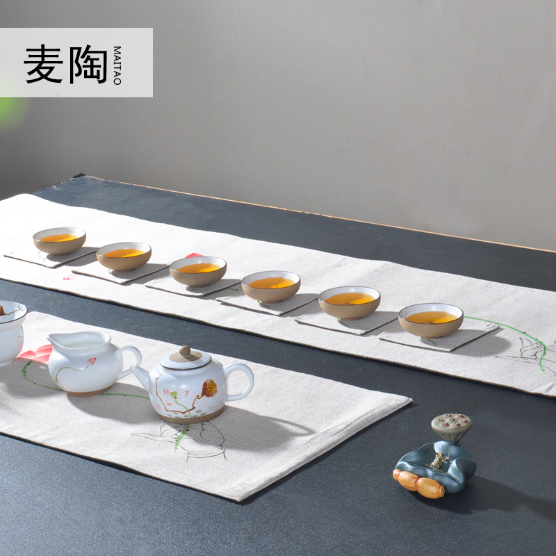 MaiTao violet arenaceous manual auspicious lotus tea pets play kung fu tea set creative ceramic zero matchs tea tray was furnishing articles