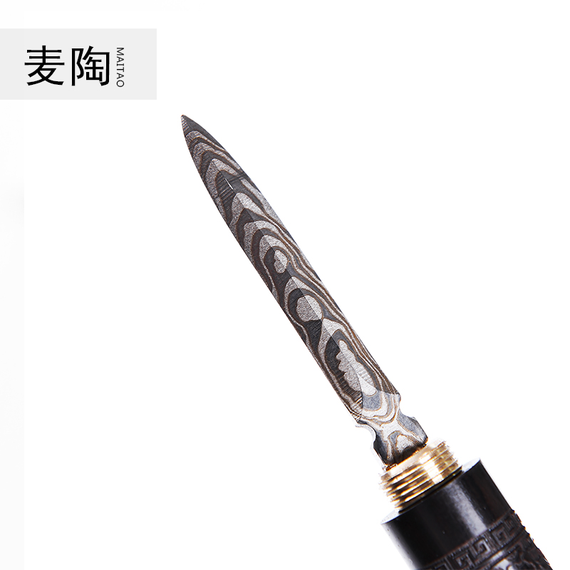 MaiTao purple light tan hua limu tea knife stainless steel ChaZhen manual open, black tea brick tea cone tea accessories