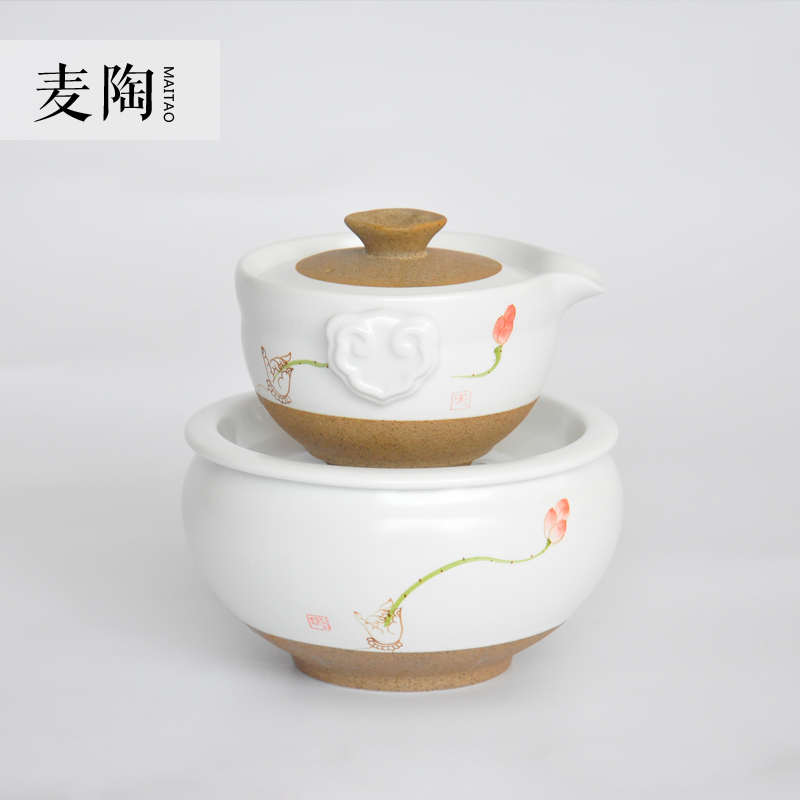 Small MaiTao jingdezhen hand - made ceramic tea set dry mercifully set dry plate bearing pot pot of kung fu tea set tea tray