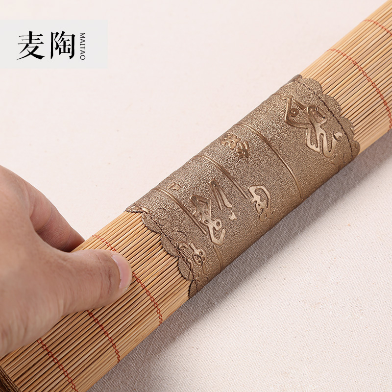 MaiTao natural bamboo tea table linen table flag weave checking bamboo bamboo mat mat tea shade insulation pad