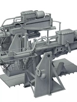 Yuzu model YZ-075A B 1 200 1 350 American 127mm twin training gun 3D printing