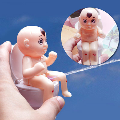 Douyin April Fool's Tricky toilet doll toy decompression new and peculiar whole person spray toilet toy night market stall