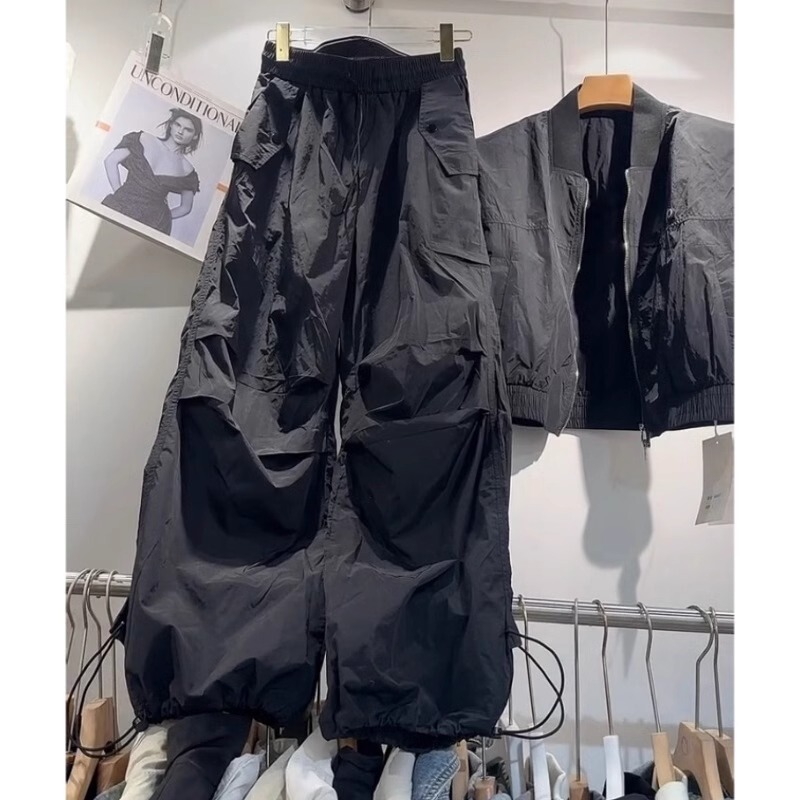 Plus Size Women's Casual Pants Slim and Versatile Leggings Summer New Style Fat mm Fashionable Quick-Drying Cargo Pants for Women