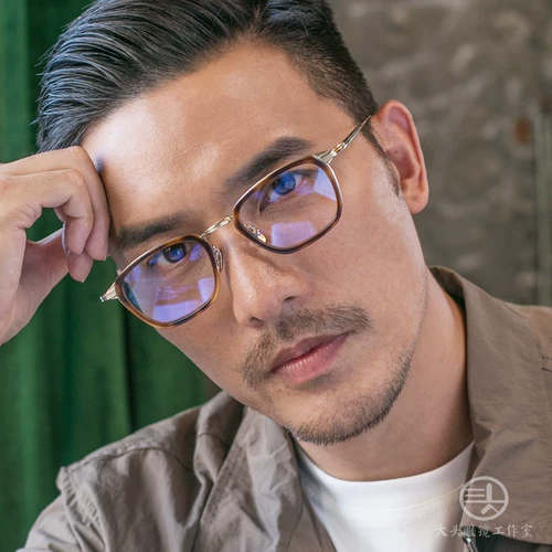 Retro Pure Titanium Eye Frame Myopia Glasses Рамки для мужчин большие очки для лица