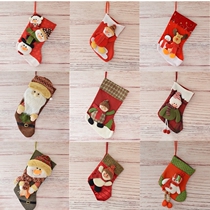 Christmas Socks Gift Bag Big Christmas old man gift bag Decorative Pendant Diy Plush Candy Bag Hanging Accessories