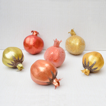 Simulation Pomegranate Fake Fruits Vegetable Soft Dress Pendulum photography Photographic Props Creative Display Sample Decorative Handiwork