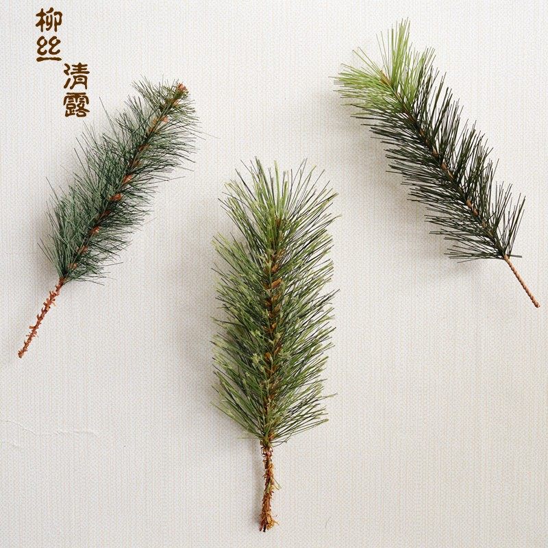 Christmas Branches Green Blooming Pine Needle Inserts Decorations Flowers Rings Vines Creative Handmade Diy Production Materials