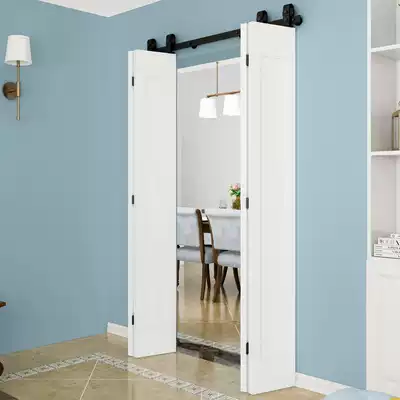 Folding door Barn door crane track accessories full set of Nordic hardware kitchen door partition sliding door sliding door slide