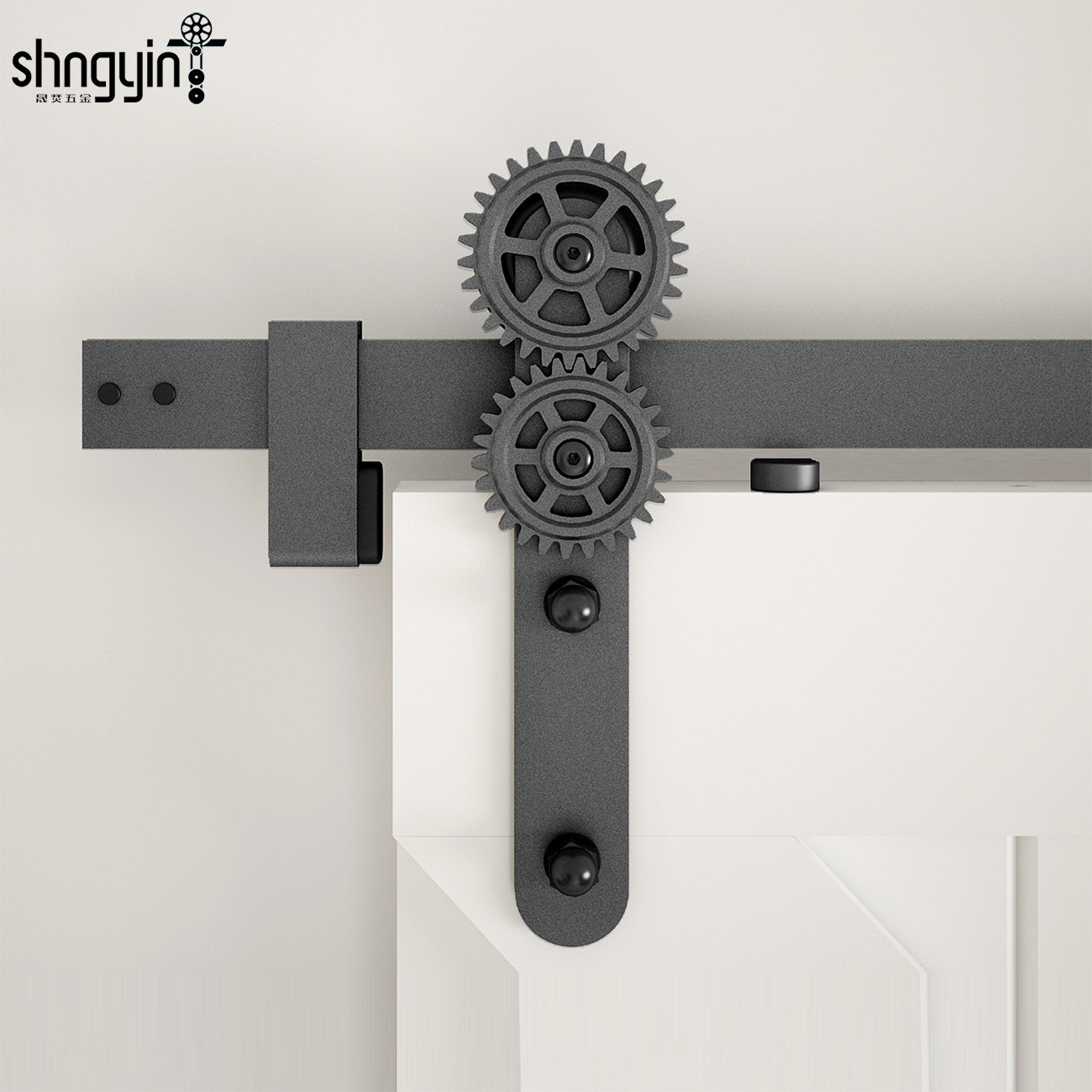 Barn door hanging rail track accessories Full set of gears with damping hardware Barn door hanging rail track accessories full set of gears with damping hardware Barn door hanging rail track accessories Full set of gears with damping hardware