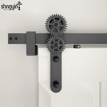 Barn door hanging rail track accessories Full set of gears with damping hardware Barn door hanging rail Track accessories full set of gears with damping hardware Barn door hanging rail Track accessories Full set of gears with damping hardware