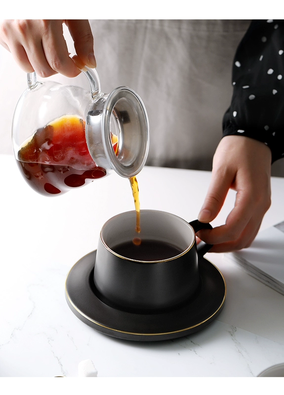 Ly cà phê nữ kiểu châu Âu nhỏ xinh dễ thương sang trọng bộ trà đơn phù hợp với nhà đơn giản với cốc tách trà chiều - Cà phê