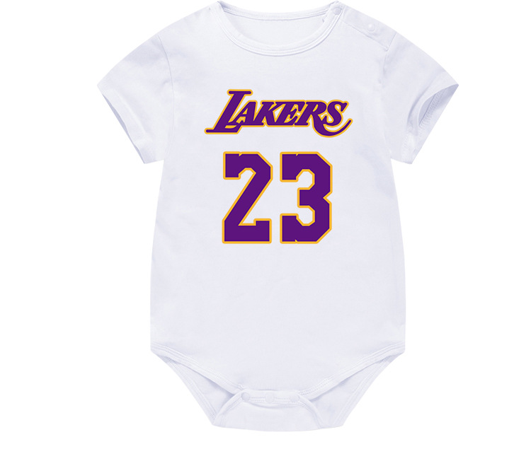 Baby Baby Basketball Jersey One Piece Raptors Leonard McGrady Cáp Nhĩ Tân Mùa hè Tay áo ngắn Tam giác Leo - Áo liền quần bexinhshop shop