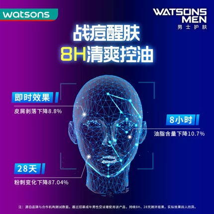 Watsons, освежающая подарочная коробка, очищающее молочко, контроль жирного блеска, анти-акне, 200 мл, 150 мл