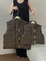 Forest parent-child clothing winter clothing baby down vest mother and child clothing workwear for boys and girls warm vest autumn and winter 2023