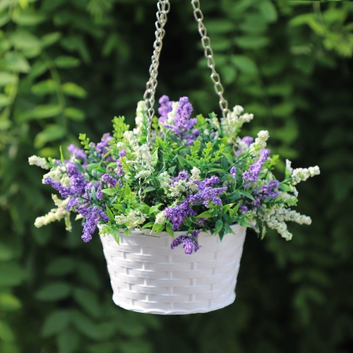 Симуляция цветочная копченая трава стена висящая корзина зеленый растение поддельное цветок декоративный цвет