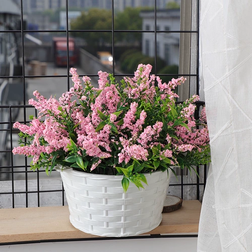 Симуляция цветочная копченая трава стена висящая корзина зеленый растение поддельное цветок декоративный цвет