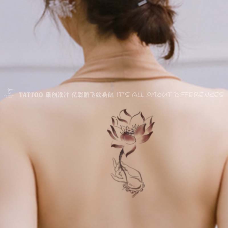 Yicai Tengfei fingertip lotus tattoo stickers Waterproof tattoo stickers Women's new tattoo stickers long-lasting