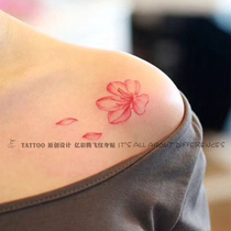 Yicai Tengfei Cherry blossom tattoo stickers Waterproof clavicle tattoo stickers Flower tattoo waterproof tattoo stickers for women