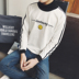 [Full 59] Mùa thu 2018 mới dành cho nữ sinh viên trẻ trung thêu cổ cao xu hướng áo len giản dị áo hoodie màu xanh dương Áo len