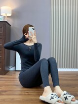 Export single Silk Fever wool autumn trousers set long sleeve base shirt underwear set warm women Autumn Winter