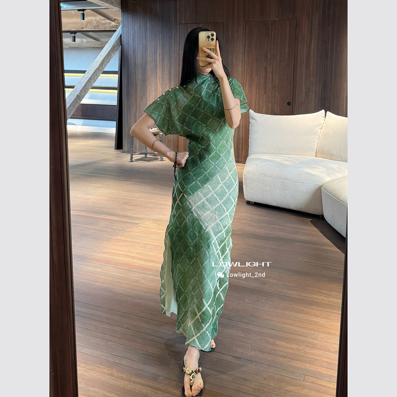 [Same Style as Dong Jie] Samuel Guiyang Willowdress Silk Flowing Dress Cheongsam Dress