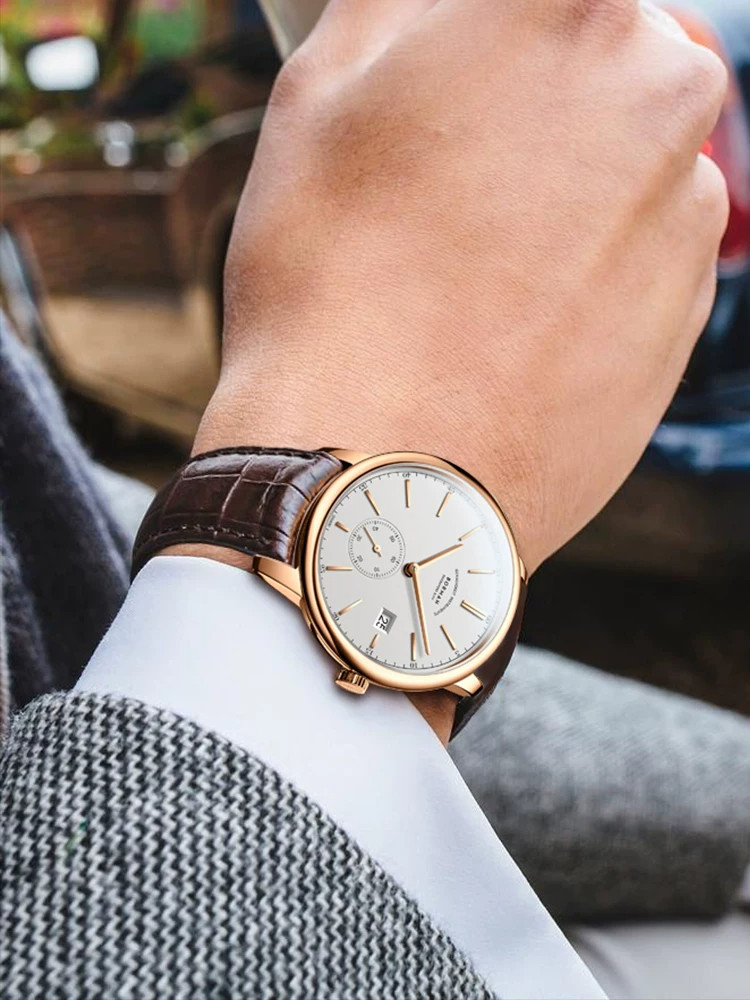 Berman Genuine Watch Men's Ultra-Thin Fully Automatic Mechanical Watch Brand-Name Waterproof 2026 Men's Watch Top Ten New Brands