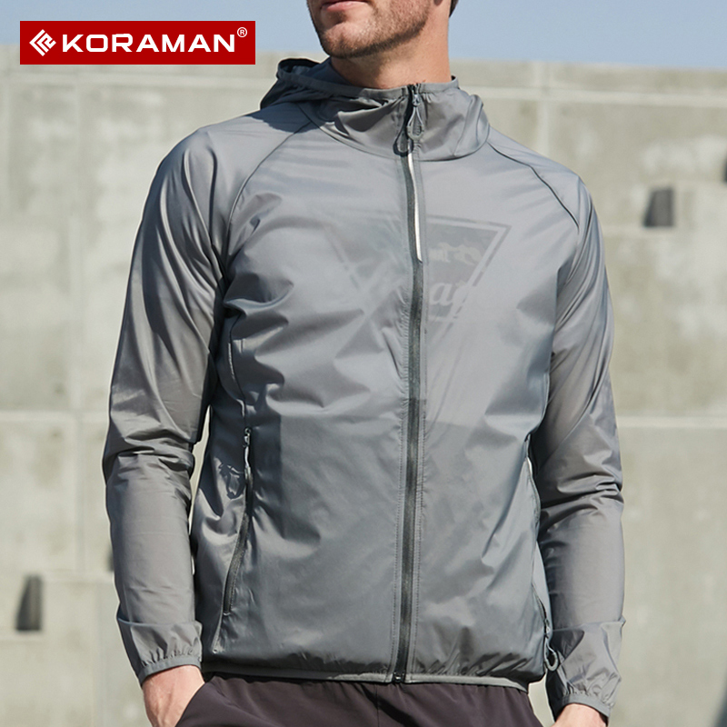 Outdoor sunscreen men's summer sports anti-sweatshirt sweatshirt ultra-thin breathable ice-fishing dress Chauffling jacket