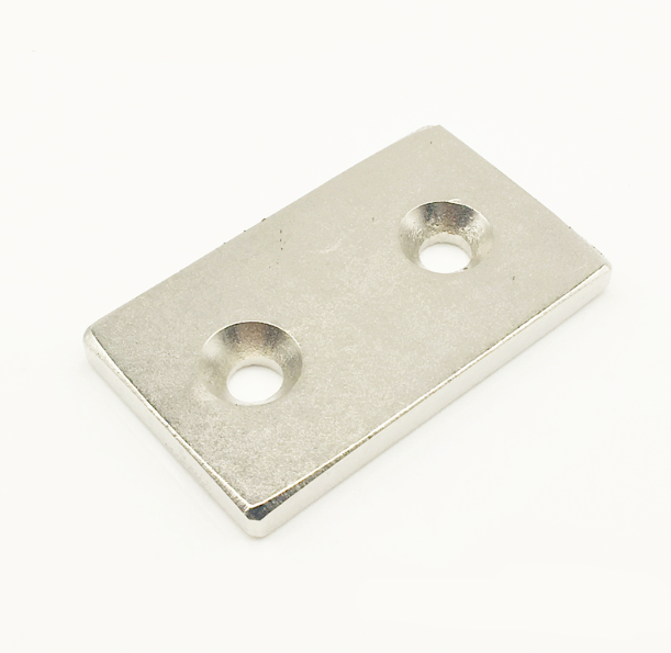 Ultra-strong magnet 40X30X5MM NdFeB magnet magnetic steel rectangular 40 * 30 * 5mm with double holes 5MM