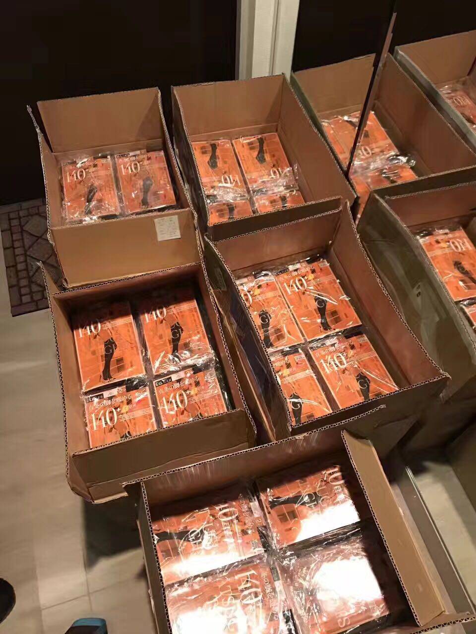 Japan Thick Wood 140D Fever Pants Socks Black Pack 2 Double Dragon Mother Japan naughty