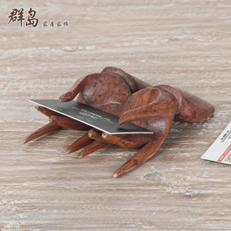 Solid wood Engraving Business Card Hands Show Shelf Swing Piece Creative Desk Face Accommodating Business Home Ornament