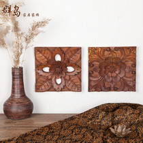 Wall decoration pure solid wood carving lattice pendant antique door flower dining room living room porch Creative Handicrafts