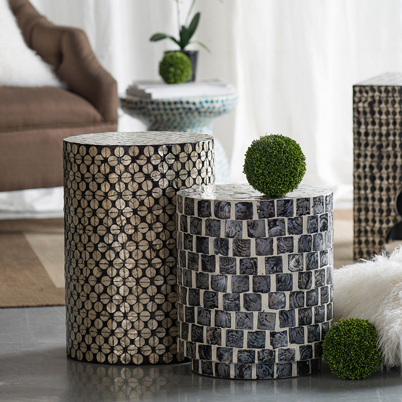 CJ014 modern minimalist light and luxurious import living-room sofa edge a few corners a few sides table balcony Leisure table for a shoe-changing stool