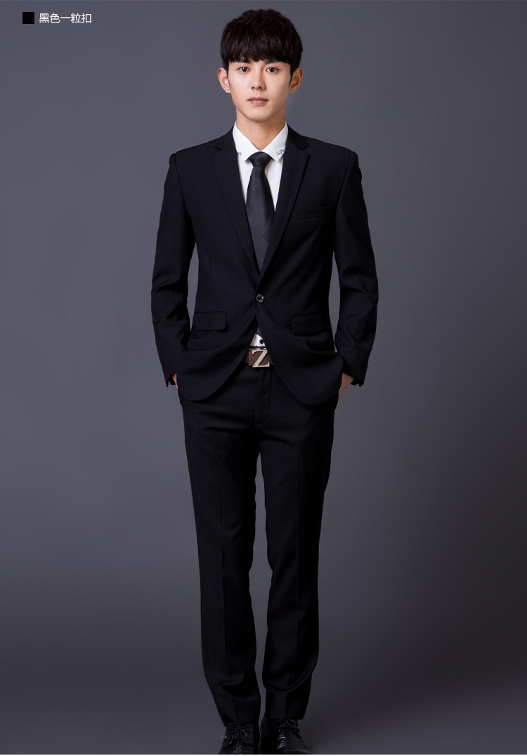 Phù hợp với phù hợp với nam giới formalwear kinh doanh bình thường phù hợp với nam giới mặc chuyên nghiệp overalls thanh niên sửa chữa lớp kích thước lớn áo