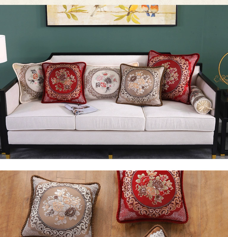 gối bìa châu Âu chenille Plush sofa vải gói cushion cover bởi các văn phòng thắt lưng đệm thắt lưng gối vuông - Trở lại đệm / Bolsters