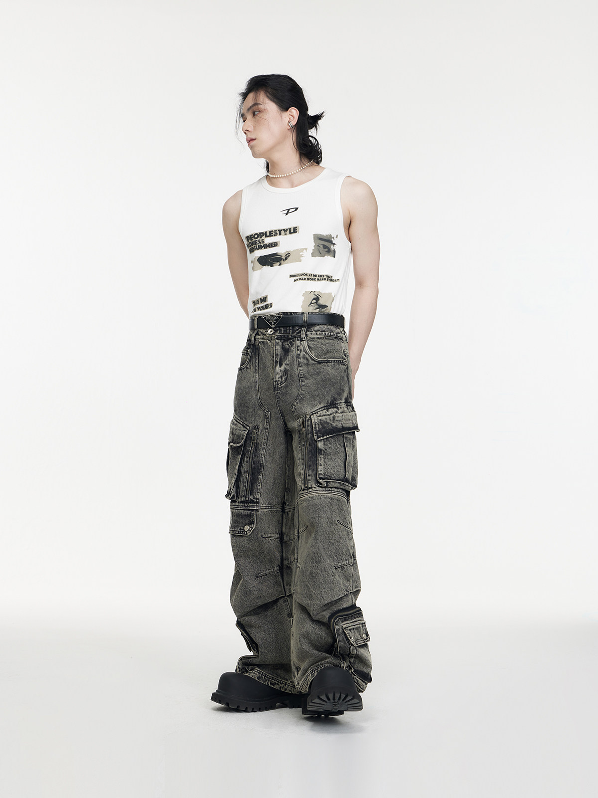peoplestylepeoplestyle デニムカーゴパンツ - www.patrooper.com